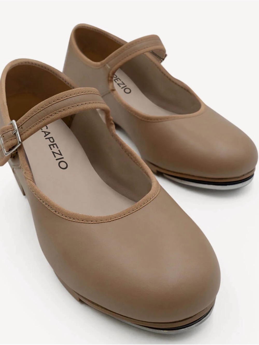 Capezio Mary Jane Tap Shoes in Taupe Beige